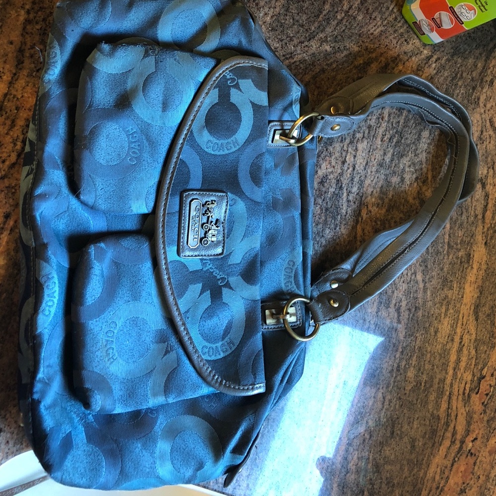 Blue coach purse